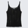 Textured Knitted Tank Top – Black Textured Knitted Tank Top – Black