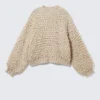 Textured Loop Knit Sweater – Beige Textured Loop Knit Sweater – Beige