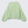 Textured Loop Knit Sweater – Light Green Textured Loop Knit Sweater – Light Green