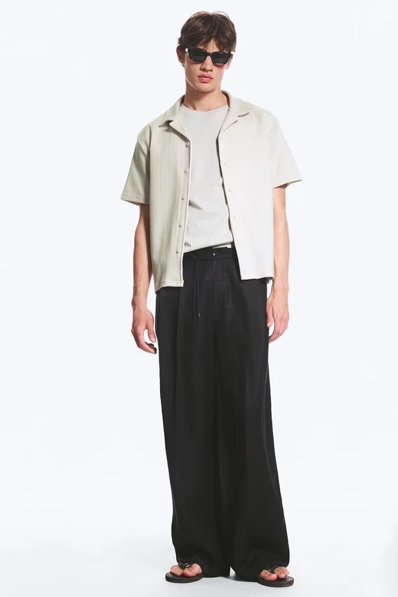 Textured Short-Sleeved Resort Shirt – Light Dusty Mole Textured Short-Sleeved Resort Shirt – Light Dusty Mole