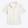Textured Short-Sleeved Resort Shirt – Light Dusty Mole Textured Short-Sleeved Resort Shirt – Light Dusty Mole