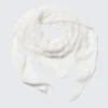 Textured Triangle Knit Scarf – Light White Textured Triangle Knit Scarf – Light White