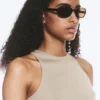 Thin Oval Frame Sunglasses – Dark Brown – Brown Lenses Thin Oval Frame Sunglasses – Dark Brown – Brown Lenses