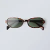 Thin Oval Frame Sunglasses – Tortoiseshell-Patterned Thin Oval Frame Sunglasses – Tortoiseshell-Patterned