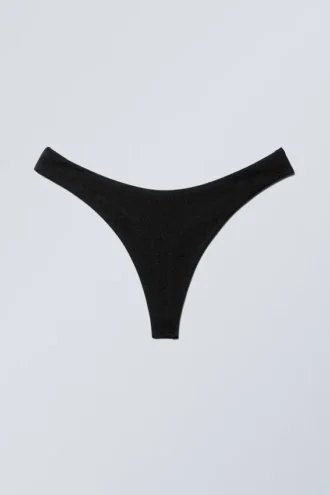 Thong Bikini Bottoms – Black