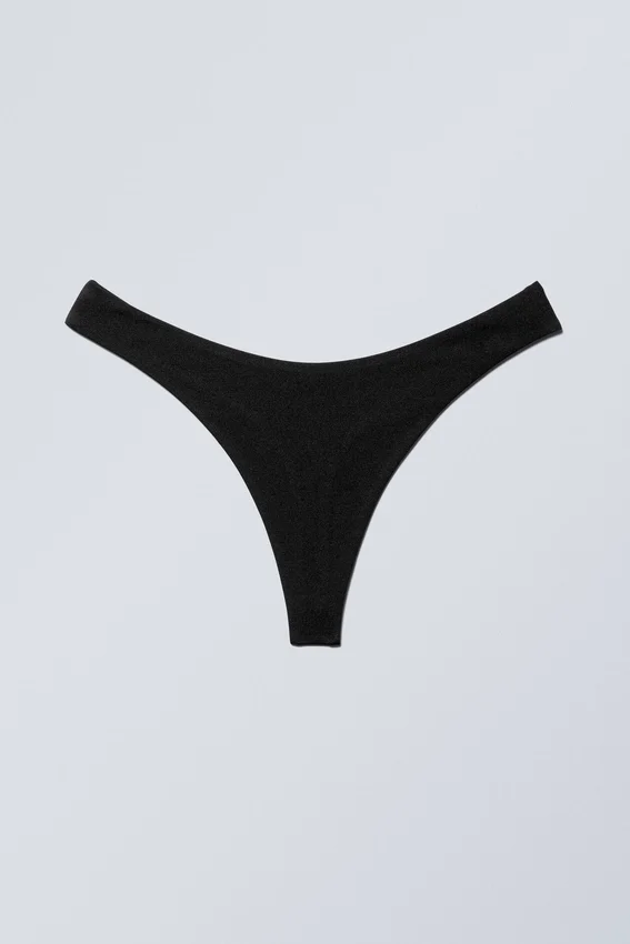 Thong Bikini Bottoms – Black Thong Bikini Bottoms – Black
