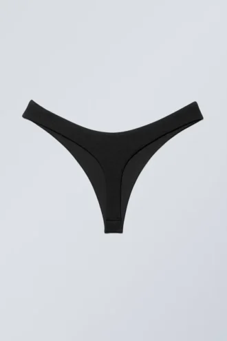 Thong Bikini Bottoms – Black