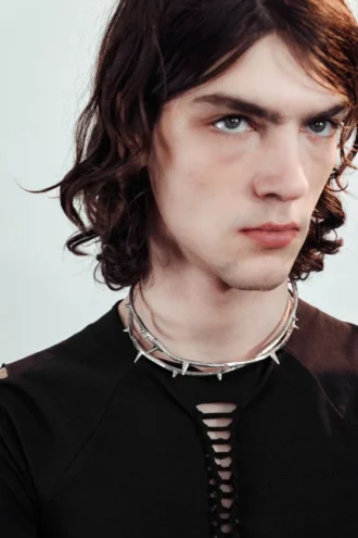 Thorn Choker Necklace – Dusty Light/Grey Thorn Choker Necklace – Dusty Light/Grey