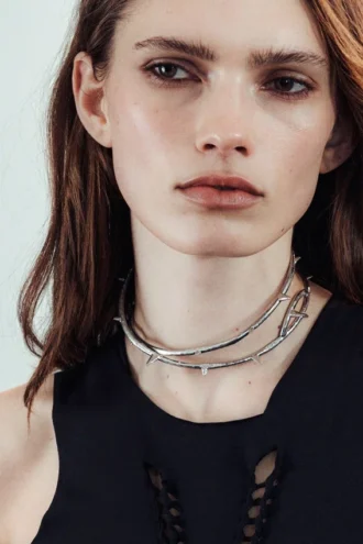 Thorn Choker Necklace – Dusty Light/Grey Thorn Choker Necklace – Dusty Light/Grey