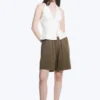 Tie-Back Hook-And-Eye Halterneck Top – White Tie-Back Hook-And-Eye Halterneck Top – White
