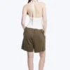 Tie-Back Hook-And-Eye Halterneck Top – White Tie-Back Hook-And-Eye Halterneck Top – White