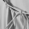 Tie-Back Twill Mini Dress – Light Grey – Pinstripe Tie-Back Twill Mini Dress – Light Grey – Pinstripe