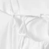Tie-Back Twill Mini Dress – White Tie-Back Twill Mini Dress – White