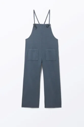 Tie Denim Dungarees – Blue