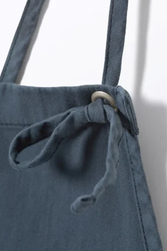 Tie Denim Dungarees – Blue