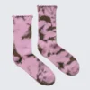 Tie-Dye Frilled Crew Socks – Pink Tie-Dye Tie-Dye Frilled Crew Socks – Pink Tie-Dye