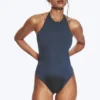 Tie Halter Neck Swimsuit – Dark Blue Tie Halter Neck Swimsuit – Dark Blue