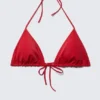 Tie Triangle Bikini Top – Bright Red Tie Triangle Bikini Top – Bright Red