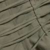 Tie Waist V-Neck Zip Halter Top – Khaki Green Tie Waist V-Neck Zip Halter Top – Khaki Green