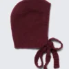 Tied Knit Bonnet – Burgundy Tied Knit Bonnet – Burgundy