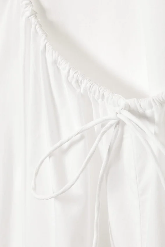 Tiered Cotton Poplin Maxi Dress – White Tiered Cotton Poplin Maxi Dress – White
