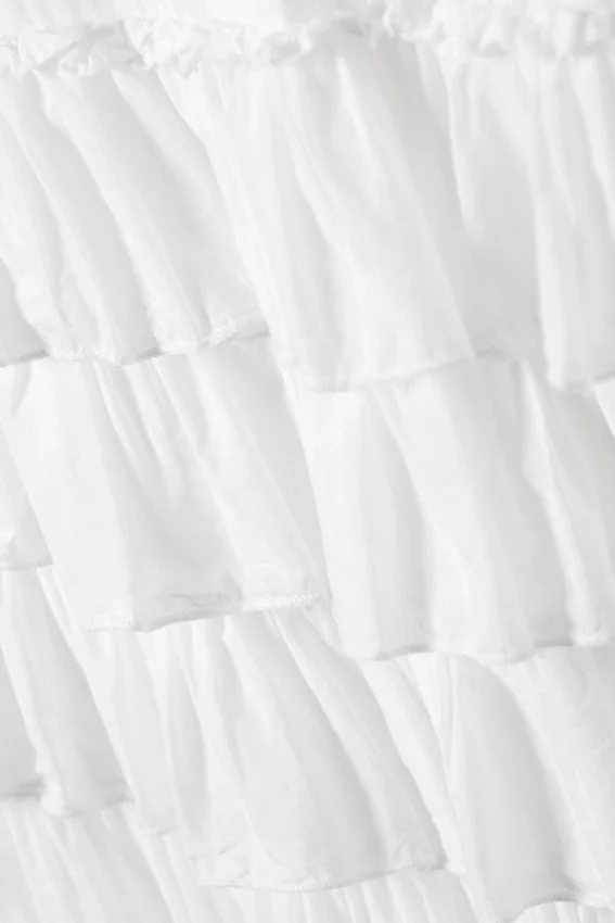 Tiered Frilled Maxi Skirt – White Tiered Frilled Maxi Skirt – White