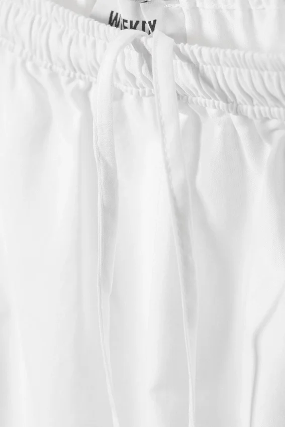 Tiered Maxi Poplin Skirt – White Tiered Maxi Poplin Skirt – White