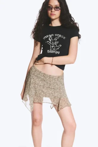 Tight Graphic Mini T-Shirt – Black – Bunny