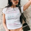 Tight Graphic Mini T-Shirt – White – White Bunny Tight Graphic Mini T-Shirt – White – White Bunny