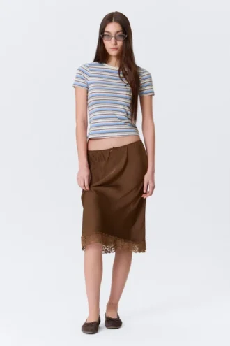 Tight Mini T-Shirt – Blue/Pink Multi Stripe