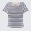 Tight Mini T-Shirt – Blue/Pink Multi Stripe Tight Mini T-Shirt – Blue/Pink Multi Stripe