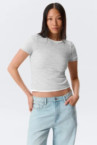 Tight Mini T-Shirt – Grey Melange