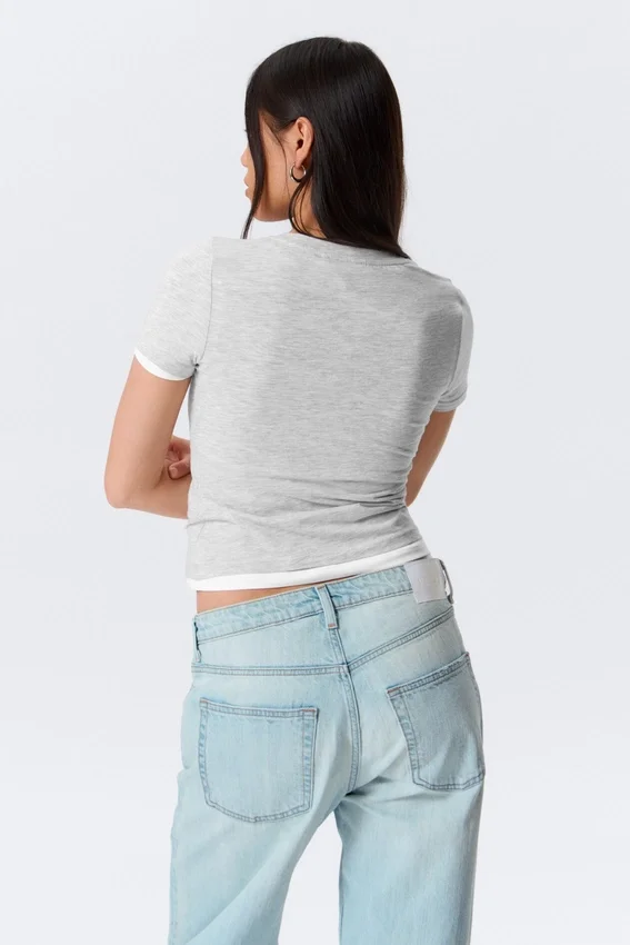 Tight Mini T-Shirt – Grey Melange Tight Mini T-Shirt – Grey Melange