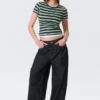 Tight Mini T-Shirt – Navy/Green Stripe Tight Mini T-Shirt – Navy/Green Stripe