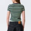Tight Mini T-Shirt – Navy/Green Stripe Tight Mini T-Shirt – Navy/Green Stripe