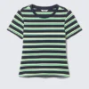 Tight Mini T-Shirt – Navy/Green Stripe Tight Mini T-Shirt – Navy/Green Stripe