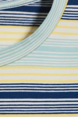 Tight Mini T-Shirt – Striped Blue/Yellow