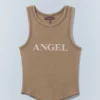 Tight Printed Mini Tank Top – Light Dusty Brown | Cheap Monday Gb