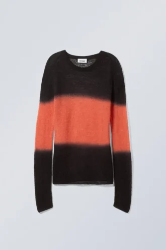 Tina Sweater – Black & Orange