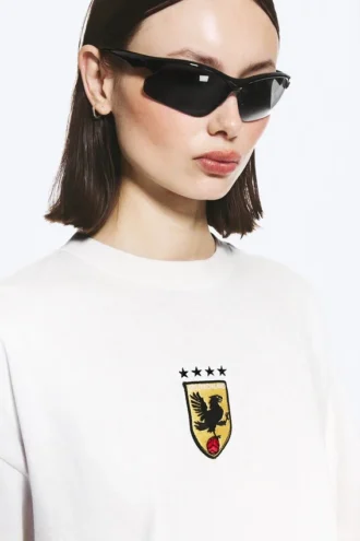 Toffs Great Boxy Football T-Shirt – off White