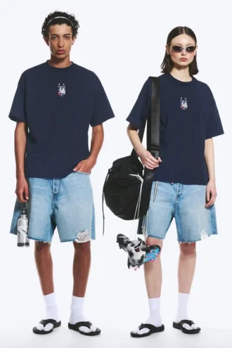 Toffs Loose Boxy Football T-Shirt – Dark Blue