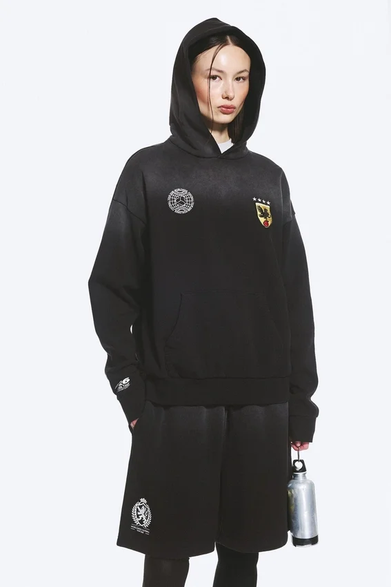 Toffs Loose Fit Football Hoodie – Dark Black Toffs Loose Fit Football Hoodie – Dark Black