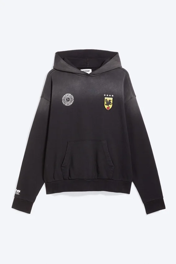 Toffs Loose Fit Football Hoodie – Dark Black Toffs Loose Fit Football Hoodie – Dark Black