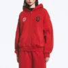 Toffs Loose Fit Zip Football Hoodie – Bright Red Toffs Loose Fit Zip Football Hoodie – Bright Red