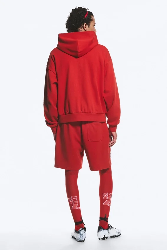 Toffs Loose Fit Zip Football Hoodie – Bright Red Toffs Loose Fit Zip Football Hoodie – Bright Red