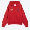 Toffs Loose Fit Zip Football Hoodie – Bright Red Toffs Loose Fit Zip Football Hoodie – Bright Red
