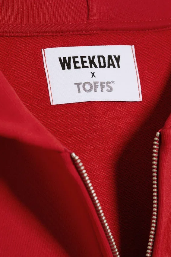 Toffs Loose Fit Zip Football Hoodie – Bright Red Toffs Loose Fit Zip Football Hoodie – Bright Red