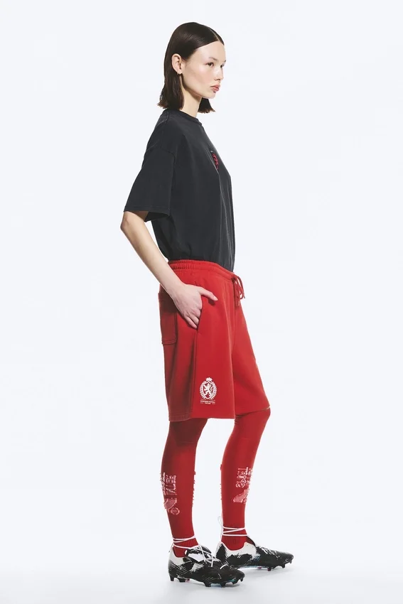 Toffs Relaxed Jersey Football Shorts – Bright Red Toffs Relaxed Jersey Football Shorts – Bright Red