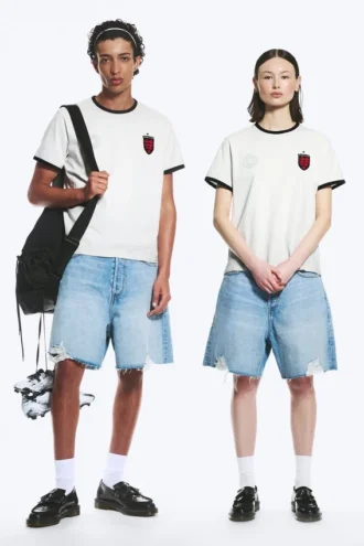 Toffs Slim Fit Football Tee – White