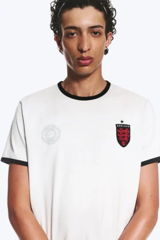 Toffs Slim Fit Football Tee – White